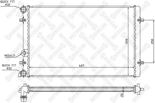 Stellox 10-25006-SX Радиатор охлаждения двигателя 1025006SX: Купить в Польше - Отличная цена на 2407.PL!