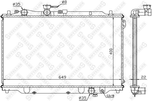 Stellox 10-25034-SX Радіатор охолодження двигуна 1025034SX: Приваблива ціна - Купити у Польщі на 2407.PL!