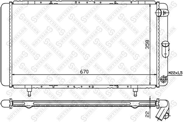 Stellox 10-25233-SX Радіатор охолодження двигуна 1025233SX: Приваблива ціна - Купити у Польщі на 2407.PL!