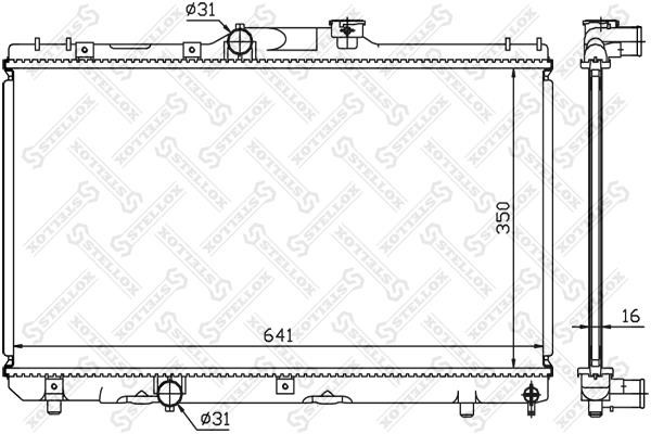 Stellox 10-25114-SX Радиатор охлаждения двигателя 1025114SX: Отличная цена - Купить в Польше на 2407.PL!