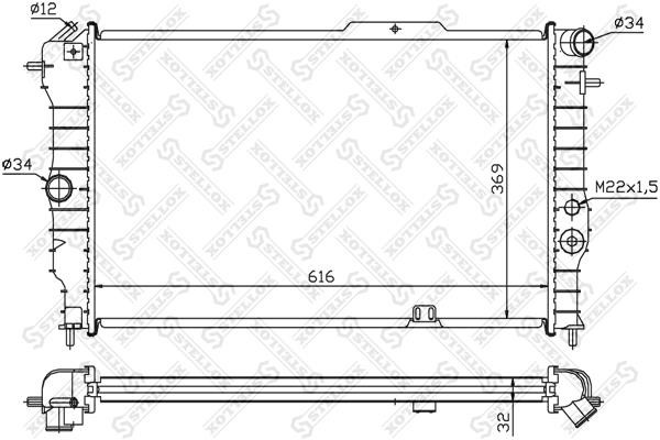 Stellox 10-25251-SX Радиатор охлаждения двигателя 1025251SX: Отличная цена - Купить в Польше на 2407.PL!