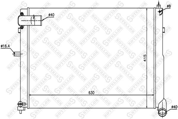 Stellox 10-25263-SX Радиатор охлаждения двигателя 1025263SX: Отличная цена - Купить в Польше на 2407.PL!