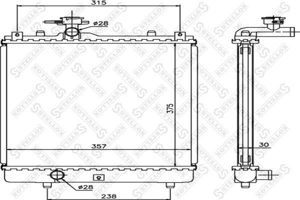 Stellox 10-25407-SX Kühler motorkühlung 1025407SX: Kaufen Sie zu einem guten Preis in Polen bei 2407.PL!