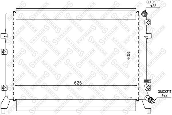 Stellox 10-25447-SX Радіатор охолодження двигуна 1025447SX: Приваблива ціна - Купити у Польщі на 2407.PL!