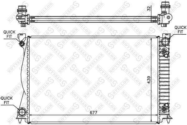 Stellox 10-25507-SX Радиатор охлаждения двигателя 1025507SX: Отличная цена - Купить в Польше на 2407.PL!