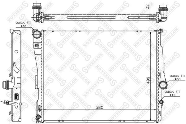 Stellox 10-25589-SX Радиатор охлаждения двигателя 1025589SX: Отличная цена - Купить в Польше на 2407.PL!