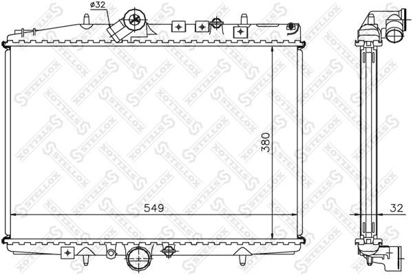 Stellox 10-25647-SX Radiator, engine cooling 1025647SX: Buy near me in Poland at 2407.PL - Good price!