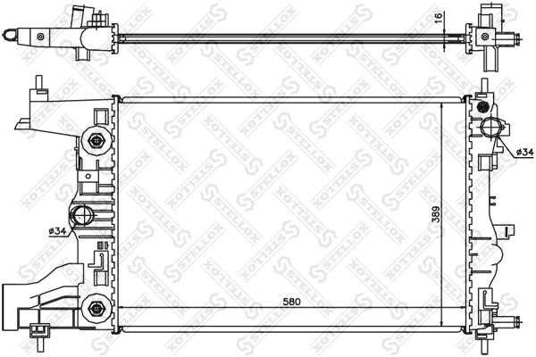 Stellox 10-25696-SX Радіатор охолодження двигуна 1025696SX: Приваблива ціна - Купити у Польщі на 2407.PL!