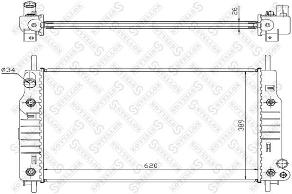 Stellox 10-25803-SX Radiator, engine cooling 1025803SX: Buy near me in Poland at 2407.PL - Good price!