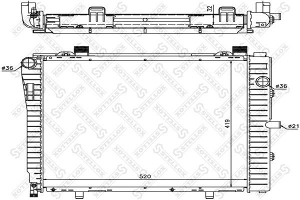 Stellox 10-25908-SX Радиатор охлаждения двигателя 1025908SX: Отличная цена - Купить в Польше на 2407.PL!