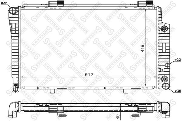 Stellox 10-25916-SX Радиатор охлаждения двигателя 1025916SX: Отличная цена - Купить в Польше на 2407.PL!