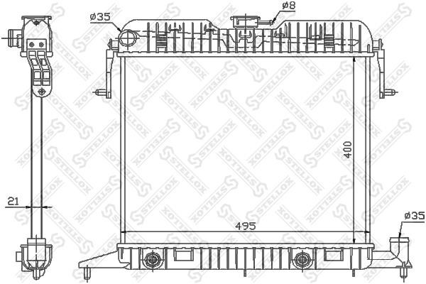 Stellox 10-26005-SX Радіатор охолодження двигуна 1026005SX: Приваблива ціна - Купити у Польщі на 2407.PL!