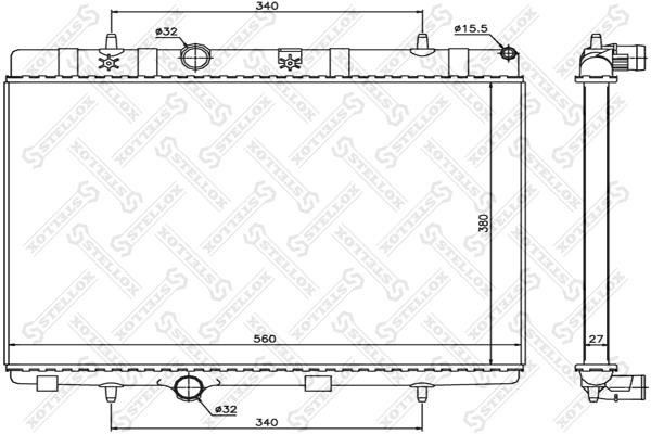 Stellox 10-26119-SX Радіатор охолодження двигуна 1026119SX: Приваблива ціна - Купити у Польщі на 2407.PL!