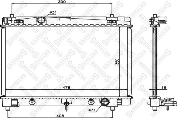 Stellox 10-26350-SX Радиатор охлаждения двигателя 1026350SX: Отличная цена - Купить в Польше на 2407.PL!