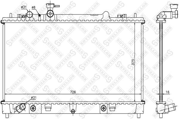 Stellox 10-26703-SX Радиатор охлаждения двигателя 1026703SX: Отличная цена - Купить в Польше на 2407.PL!