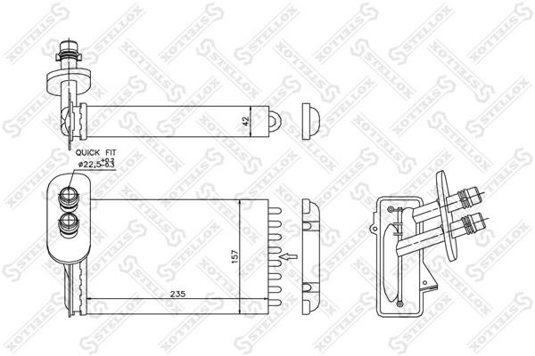 Stellox 10-35017-SX Heat exchanger, interior heating 1035017SX: Buy near me in Poland at 2407.PL - Good price!