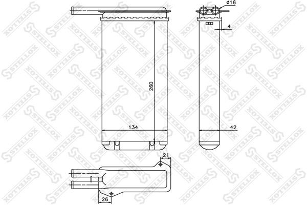 Stellox 10-35022-SX Радіатор опалювача салону 1035022SX: Приваблива ціна - Купити у Польщі на 2407.PL!