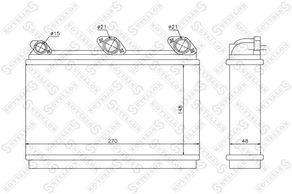 Stellox 10-35080-SX Радиатор отопителя салона 1035080SX: Отличная цена - Купить в Польше на 2407.PL!