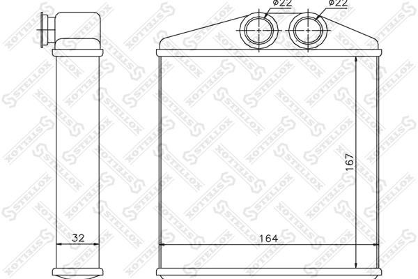 Stellox 10-35121-SX Радіатор опалювача салону 1035121SX: Купити у Польщі - Добра ціна на 2407.PL!