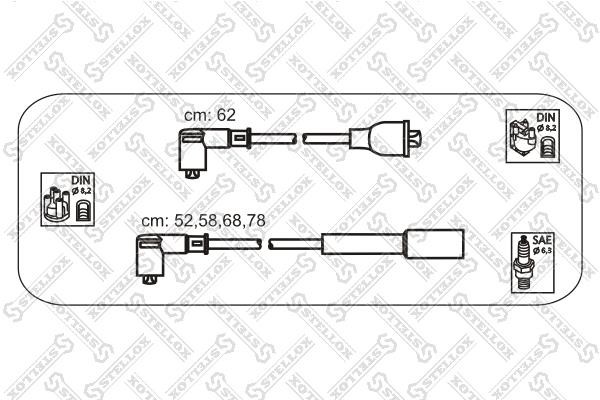 Stellox 10-38487-SX Провода высоковольтные, комплект 1038487SX: Отличная цена - Купить в Польше на 2407.PL!