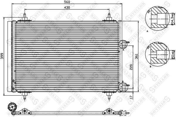 Stellox 10-45145-SX Радиатор кондиционера (Конденсатор) 1045145SX: Отличная цена - Купить в Польше на 2407.PL!