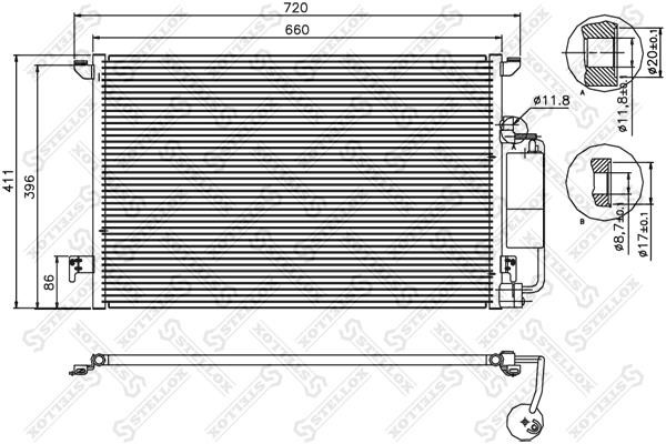Stellox 10-45554-SX Радиатор кондиционера (Конденсатор) 1045554SX: Отличная цена - Купить в Польше на 2407.PL!