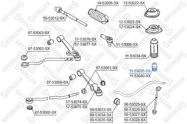 Stellox 11-53035-SX Front shock absorber bump 1153035SX: Buy near me in Poland at 2407.PL - Good price!