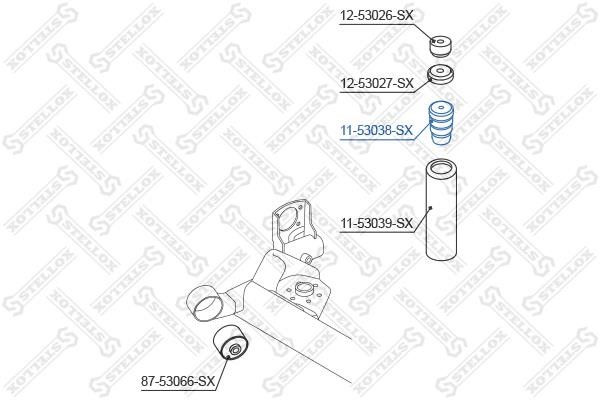 Stellox 11-53038-SX Rear shock absorber bump 1153038SX: Buy near me in Poland at 2407.PL - Good price!