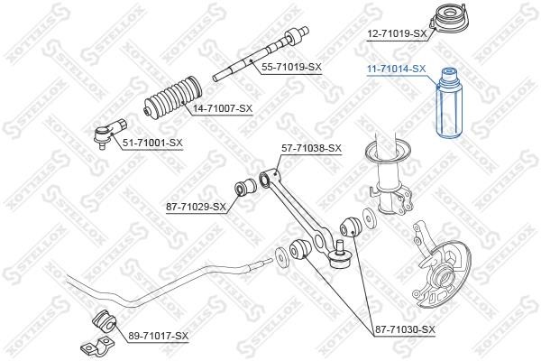Stellox 11-71014-SX Front shock absorber bump 1171014SX: Buy near me at 2407.PL in Poland at an Affordable price!