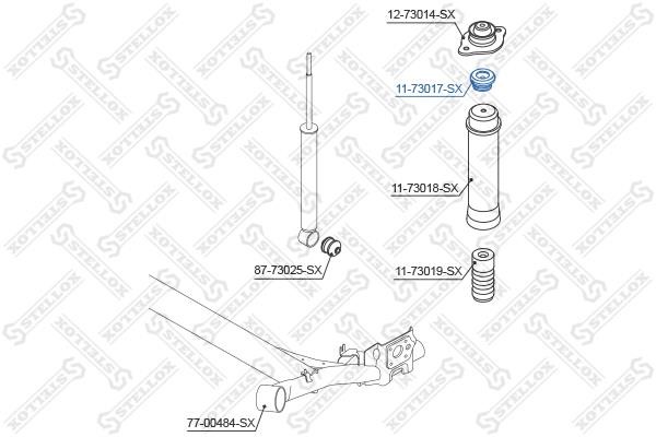 Stellox 11-73017-SX Rear shock absorber bump 1173017SX: Buy near me in Poland at 2407.PL - Good price!