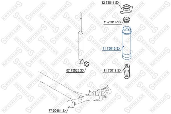 Stellox 11-73018-SX Rear shock absorber boot 1173018SX: Buy near me in Poland at 2407.PL - Good price!