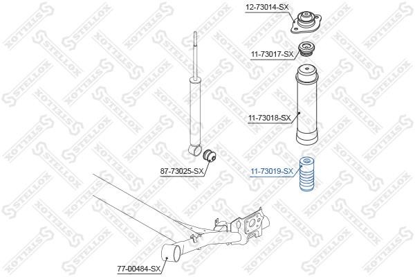 Stellox 11-73019-SX Rear shock absorber bump 1173019SX: Buy near me in Poland at 2407.PL - Good price!