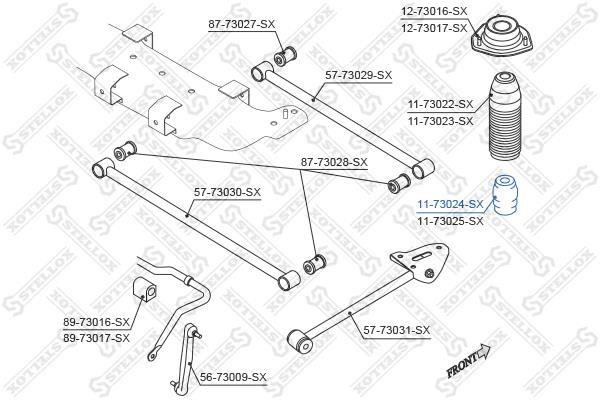 Stellox 11-73024-SX Rear shock absorber bump 1173024SX: Buy near me in Poland at 2407.PL - Good price!