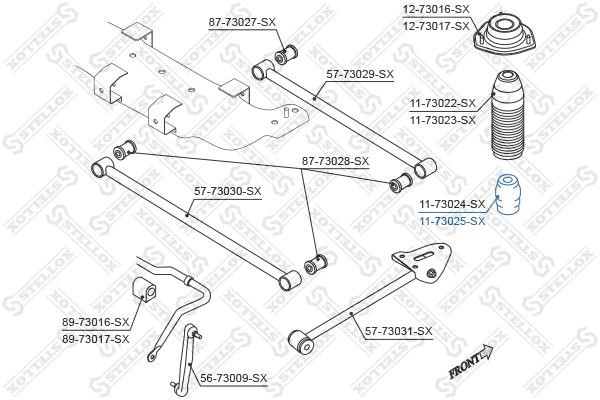 Stellox 11-73025-SX Rear shock absorber bump 1173025SX: Buy near me in Poland at 2407.PL - Good price!