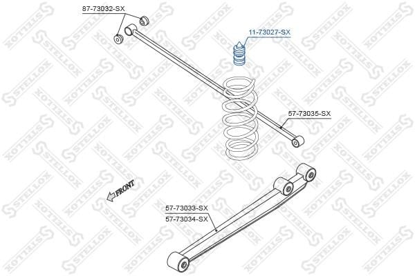 Stellox 11-73027-SX Rear shock absorber bump 1173027SX: Buy near me in Poland at 2407.PL - Good price!