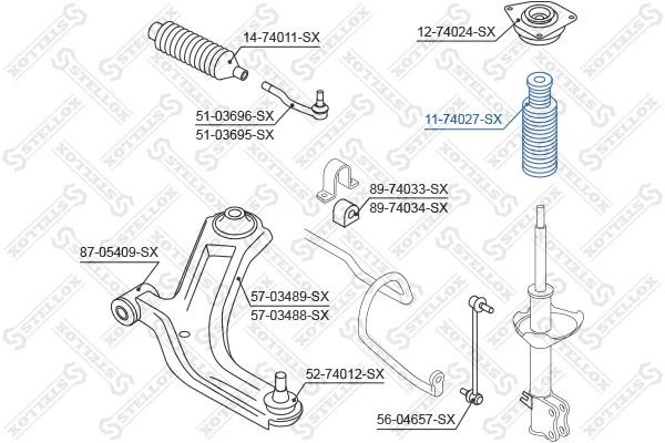 Stellox 11-74027-SX Front shock absorber bump 1174027SX: Buy near me in Poland at 2407.PL - Good price!