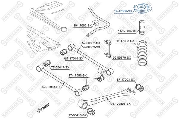 Stellox 12-17368-SX Front Shock Absorber Support 1217368SX: Buy near me in Poland at 2407.PL - Good price!