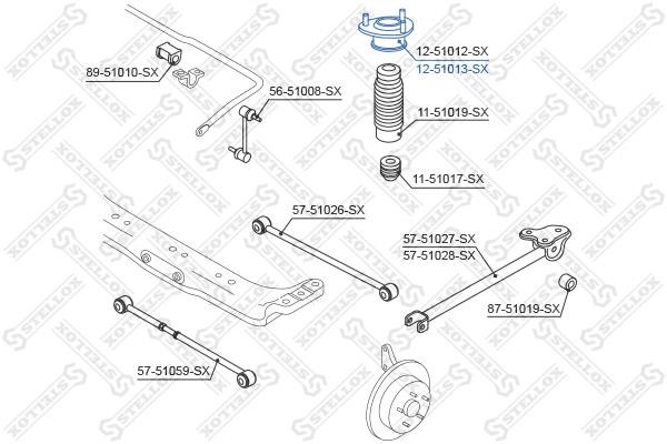 Stellox 12-51013-SX Suspension Strut Support Mount 1251013SX: Buy near me in Poland at 2407.PL - Good price!