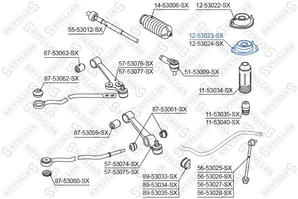 Stellox 12-53023-SX Front Shock Absorber Left 1253023SX: Buy near me in Poland at 2407.PL - Good price!