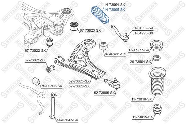 Stellox 14-73005-SX Steering rack boot 1473005SX: Buy near me at 2407.PL in Poland at an Affordable price!
