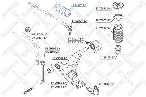 Stellox 14-73007-SX Steering rack boot 1473007SX: Buy near me in Poland at 2407.PL - Good price!