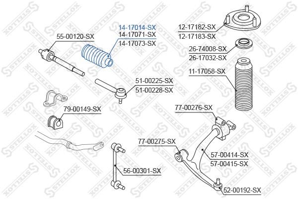 Stellox 14-17014-SX Steering rack boot 1417014SX: Buy near me in Poland at 2407.PL - Good price!
