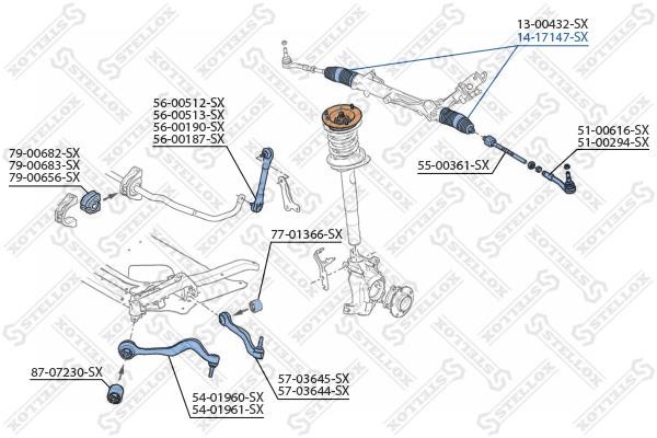 Stellox 14-17147-SX Пыльник рулевой рейки 1417147SX: Купить в Польше - Отличная цена на 2407.PL!