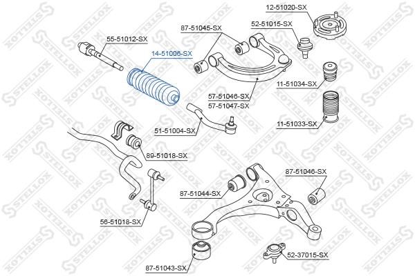 Stellox 14-51006-SX Steering rack boot 1451006SX: Buy near me in Poland at 2407.PL - Good price!