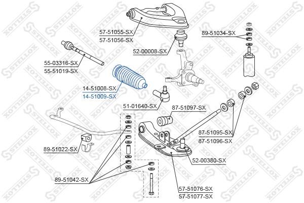Stellox 14-51009-SX Steering rack boot 1451009SX: Buy near me in Poland at 2407.PL - Good price!