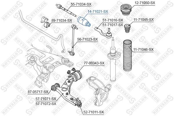 Stellox 14-71021-SX Пыльник рулевой рейки 1471021SX: Отличная цена - Купить в Польше на 2407.PL!