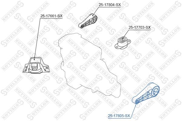 Stellox 25-17805-SX Motorlager 2517805SX: Kaufen Sie zu einem guten Preis in Polen bei 2407.PL!