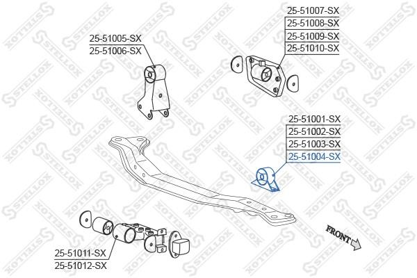 Stellox 25-51004-SX Poduszka silnika z przodu 2551004SX: Dobra cena w Polsce na 2407.PL - Kup Teraz!