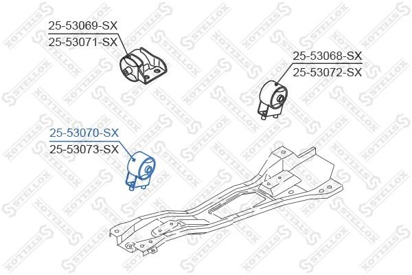 Stellox 25-53070-SX Engine mount, front left 2553070SX: Buy near me at 2407.PL in Poland at an Affordable price!