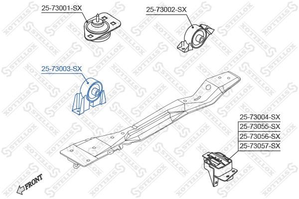 Stellox 25-73003-SX Engine mount, front 2573003SX: Buy near me at 2407.PL in Poland at an Affordable price!